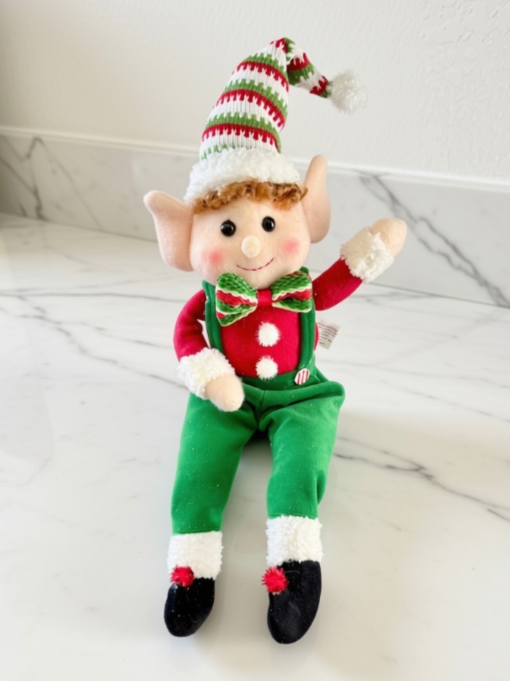Plush Christmas Elf Figurine